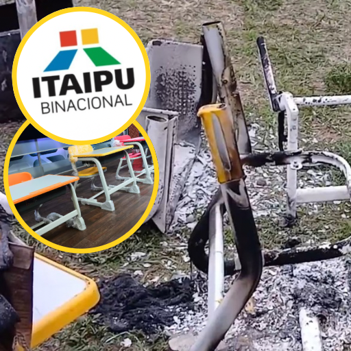 Video: Pupitres chinos de Itaipú quedaron reducidos a cenizas tras incendio en Areguá
