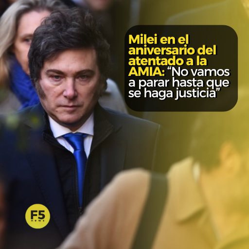 VIDEO: Milei en el aniversario del atentado a la AMIA: “No vamos a parar hasta que se haga justicia”
